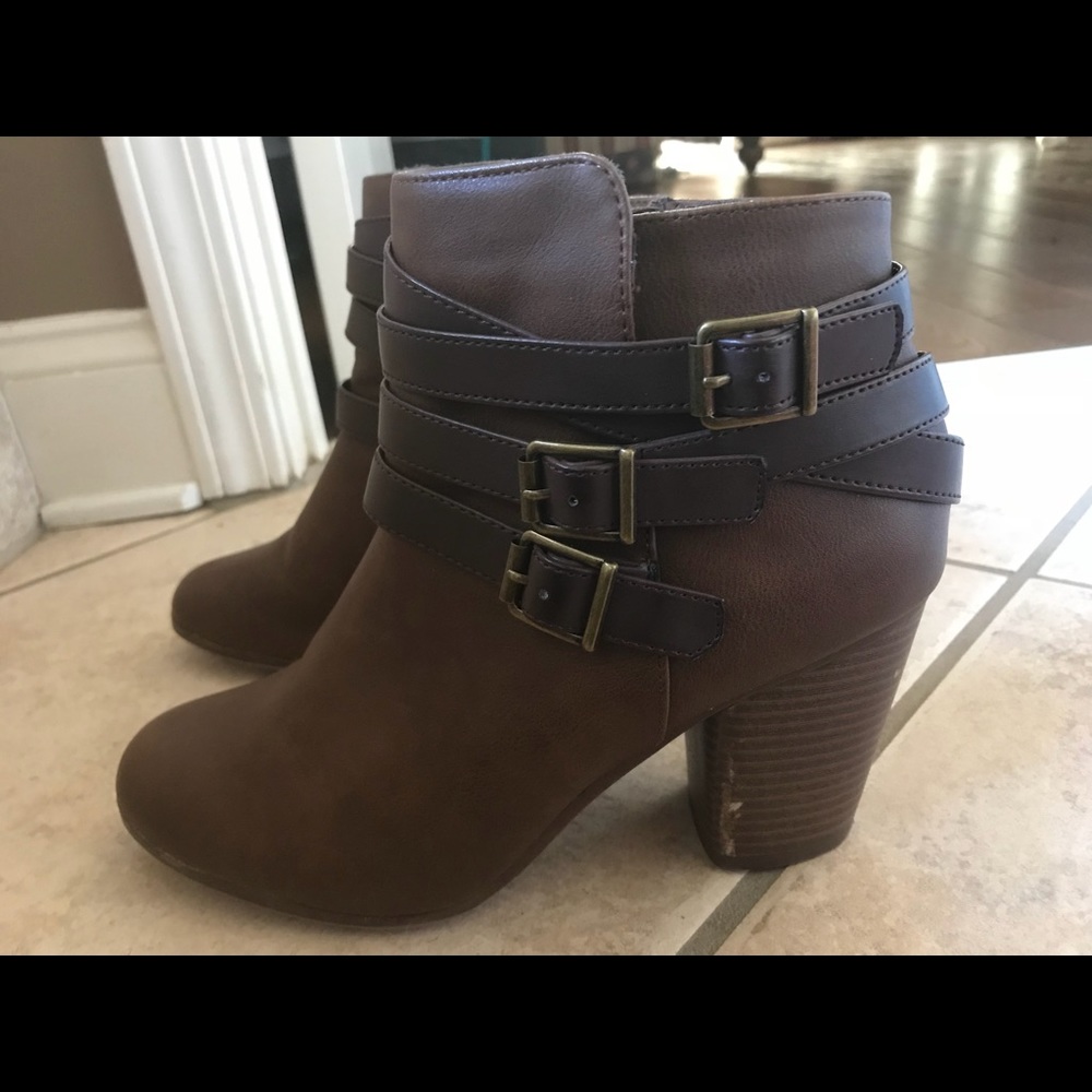 Cognac color booties